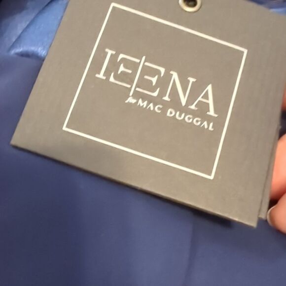 Mac Duggal Formal Gown Navy Chiffon Size 12 - Picture 12 of 13